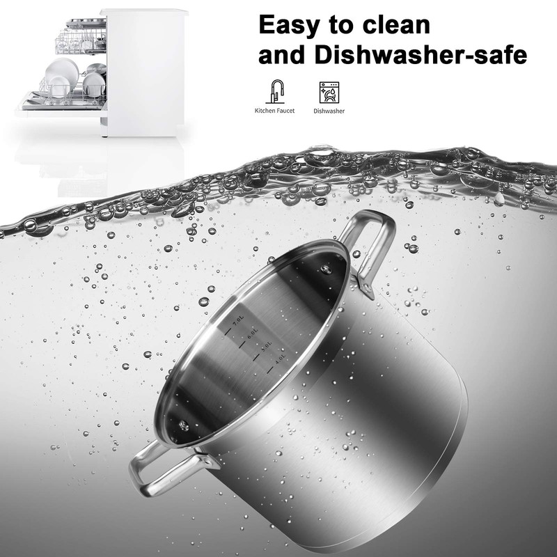 Duxtop Professional Stainless Steel Cookware Induction Ready Impact-bonded Technology (8.6Qt