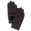 Harssidanzar Women's Leather Gloves Unlined Upgrade, Brown, Size L, brown