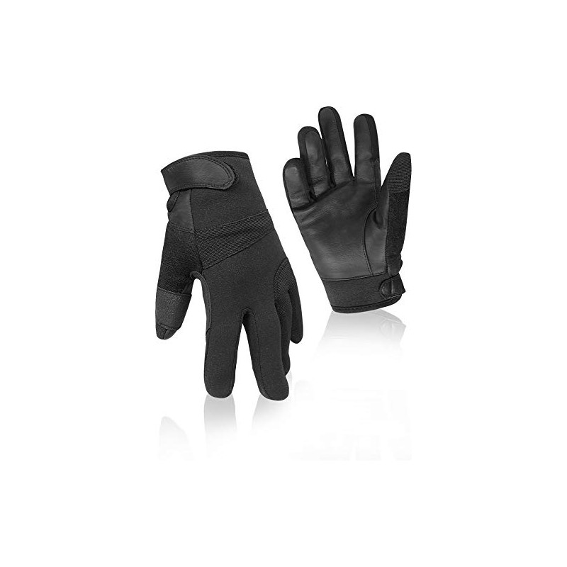 normani Tactical Neoprene Gloves with Cut-Resistant Kevlar® Insert, Dark Black,