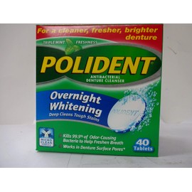 Polident Overnight Whitening Dent Cl Tab 10X4