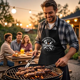 Fathers Gifts For Papa, Grandpa Kitchen Gifts, Apron for Grandfather Papa Day Gift