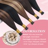 MAXITA I Tip Hair Extensions Human Hair,50g/50s Light Blonde Highlighted