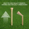 FINGER TEN 250 Count Golf Wood Tees Natural Bamboo 2