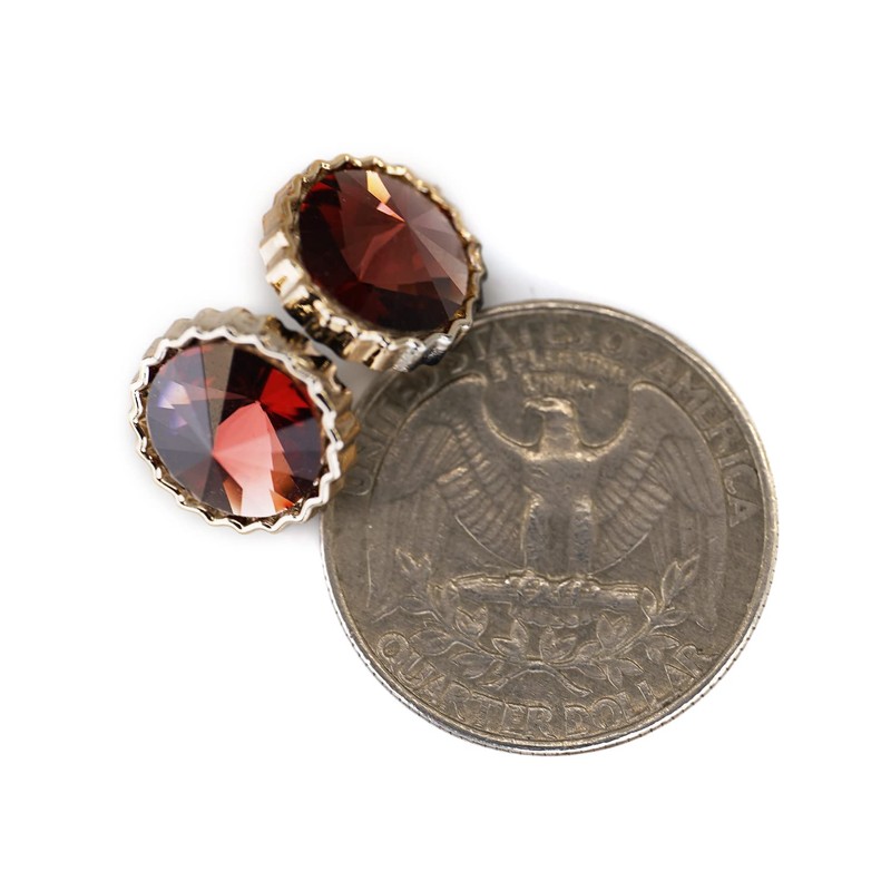 Craftisum Decorative Red Rhinestone Resin Sewing Shank Buttons 50 pcs