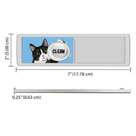 WIRESTER Dishwasher Magnet Clean Dirty Sign, Funny Sliding Sign Decoration for Home Kitchen Dishwasher Washing Machine Refrigerator - Black White Tuxedo Cat