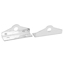 TA-VIGOR 2 Pack 90 Degree Stainless Steel Padlock Eyes 7mm Lock Hole Heavy Duty Angled Locking Plates for Gate Shed Cabinet Toolbox