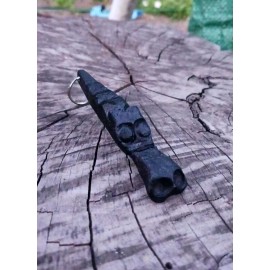 DailyCraftsmanship Hand Forged Dragon Keychain Pendant Iron Steel Metal Dragon Sculpture Statue