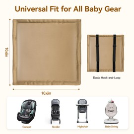 Sprouterie Silk Head Carseat Cover for Babies Satin Head Cover with Cotton Padded for Boys Girls Infant Sleeping Hair Protection 2pcs for Baby Car Seat Canopy Headrest Protector Gold