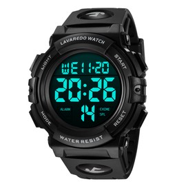 Mens Digital Watch, Mens Sports Military Watches Waterproof Outdoor Chronograph Multifunctional Watch with LED Back Light/Alarm/Date/Shockproof