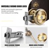 ZZBUY Pocket Door Lock with Key, Round Recessed Pocket Door
