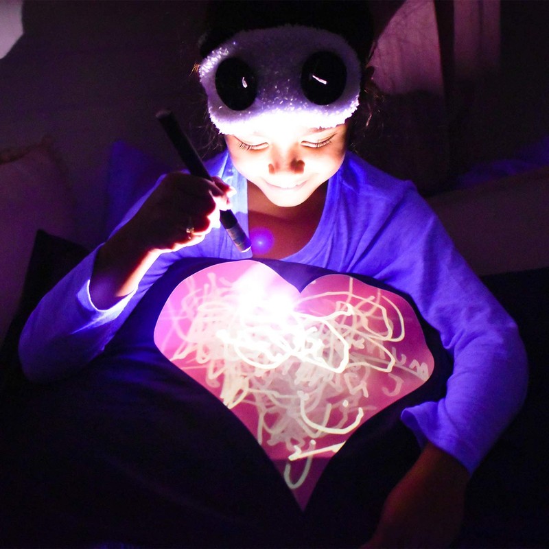 Illuminated Apparel Glow Sketch Interactive Glow In The Dark Pillow