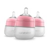 Nanobébé, Biberón de Silicón, 150 ml./ 5Oz. 3Pack Color Rosa