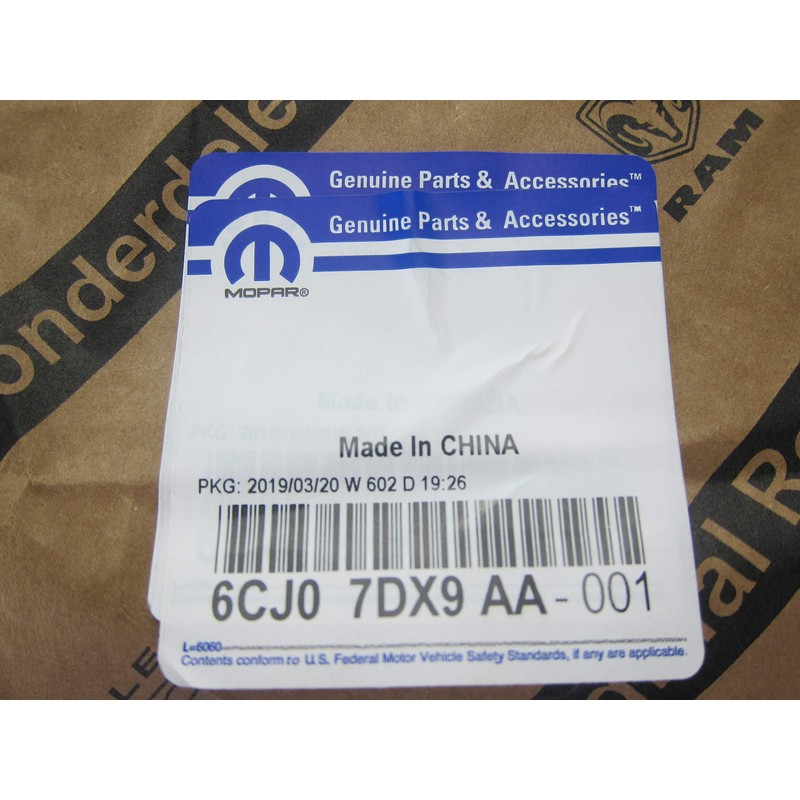 Mopar Jeep Wrangler JK Left Drivers Side Sun Visor Black