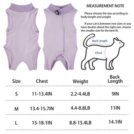 Cat Recovery Suit,Post Surgery Cat Onesie for Cats Kittens,Breathable Soft Anti Licking Cats Bodysuit,Spay Surgical Recovery Clothes for Abdominal Wounds Skin Diseases,Elizabethan Collar Alternative