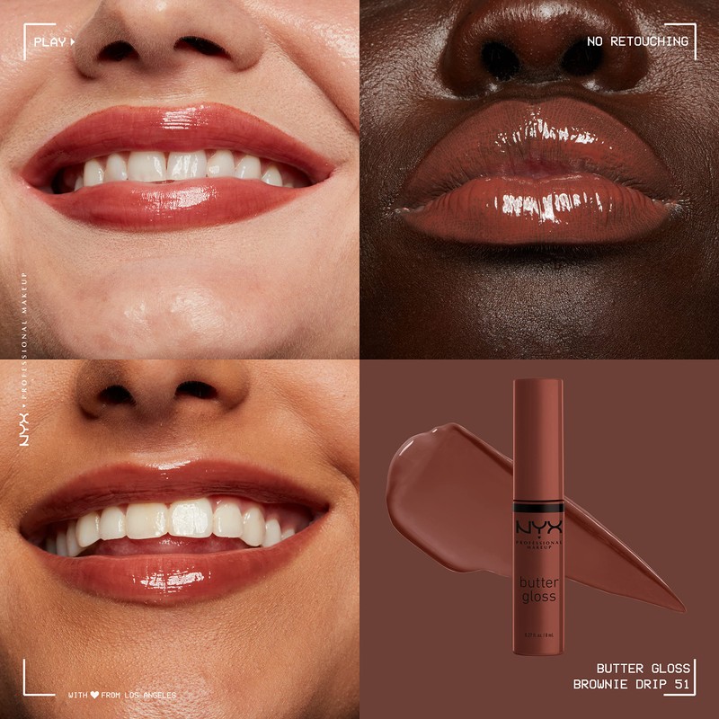 NYX PROFESSIONAL MAKEUP Butter Gloss Brown Sugar, Non-Sticky Lip Gloss