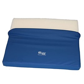 Skil-Care EZ-Dry Foam Cushion with LSII Cover, 16" W x 16" D x 2" H, Quick-Drying Wheelchair Seat Cushion, Blue, 753400