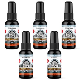 BluntPower (Rainfall, 5 Pack) Concentrated Odor Eliminator and Diffuser Oil - Room Deodorizer, Odor Eliminator, and Smoke Eliminator Spray - Premium Oil Based Air Freshener & Odor Eliminator Spray