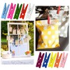 Mini Clothespins, 50pcs Colorful Wooden Photo Clips Small Clothes Pins,