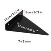 Pack of 2 Triangular Wall Brackets, Shelf Brackets, Triangle Shape,
