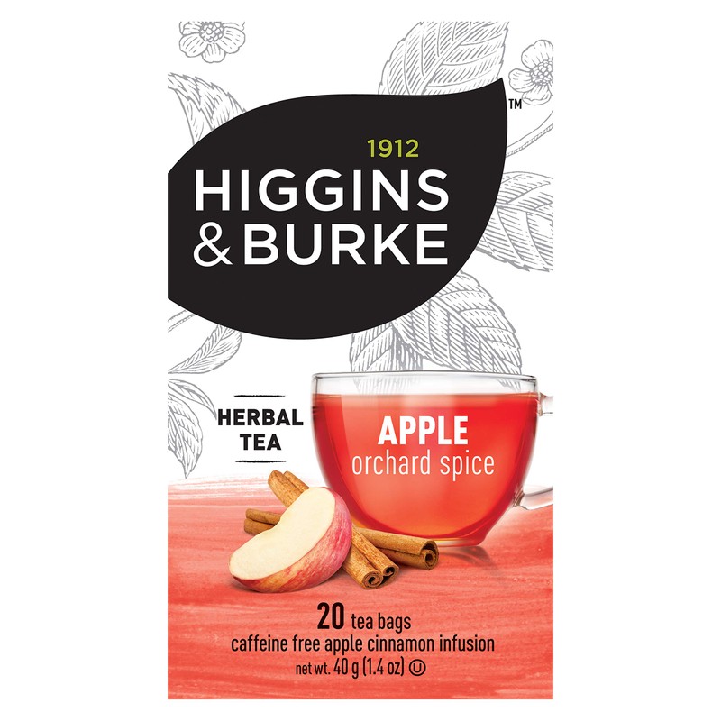 Higgins & Burke Herbal Tea, Apple Cinnamon, 20-Count