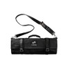 EVERPRIDE Chef Knife Roll Bag Holds 12 Knives and Cooking Tools – Durable, Large Knife Case Made of Canvas and Genuine Leather – Elegant Chef Bag for Professional Cooks – Knives Not Included