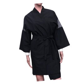 Ipetboom Hair Salon Cape Barber Smock for Hair Cutting Lightweight Gown for Men and Women Breathable and Machine Washable Stylish Client Robe Black