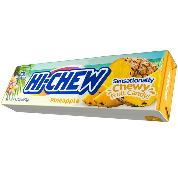 HI-CHEW PINEAPPLE CHEWY CANDY 1.76 Ounce (Pack of 10)