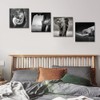 OTOSTAR 4 Pieces Wall Art Canvas Prints - Grey-Elephant Family