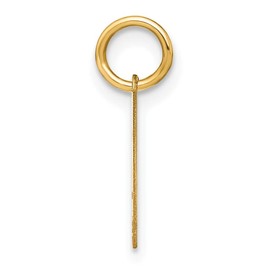 Sterling Silver Gold-plated Initial Letter K Heart Initial Charm