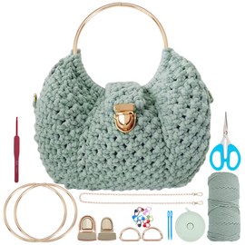 ACRNIGHEET Macrame Bags for Women Macrame Purses and Handbags Macrame Kit for Beginners DIY Macrame Purse Kit with D Shaped Handle Hobbies Project for Starter Boho Gift for Friends
