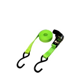 Green Color 3-Way Ratcheting Belt Load Tightener S Hook Specifications 5m / Width 25mm Working Load Capacity 1102.3 lbs (500 kg) Lashing Belt Load Tightening Machine
