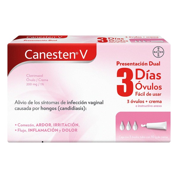 Canesten V Dual 3 Das con 3 vulos de 200