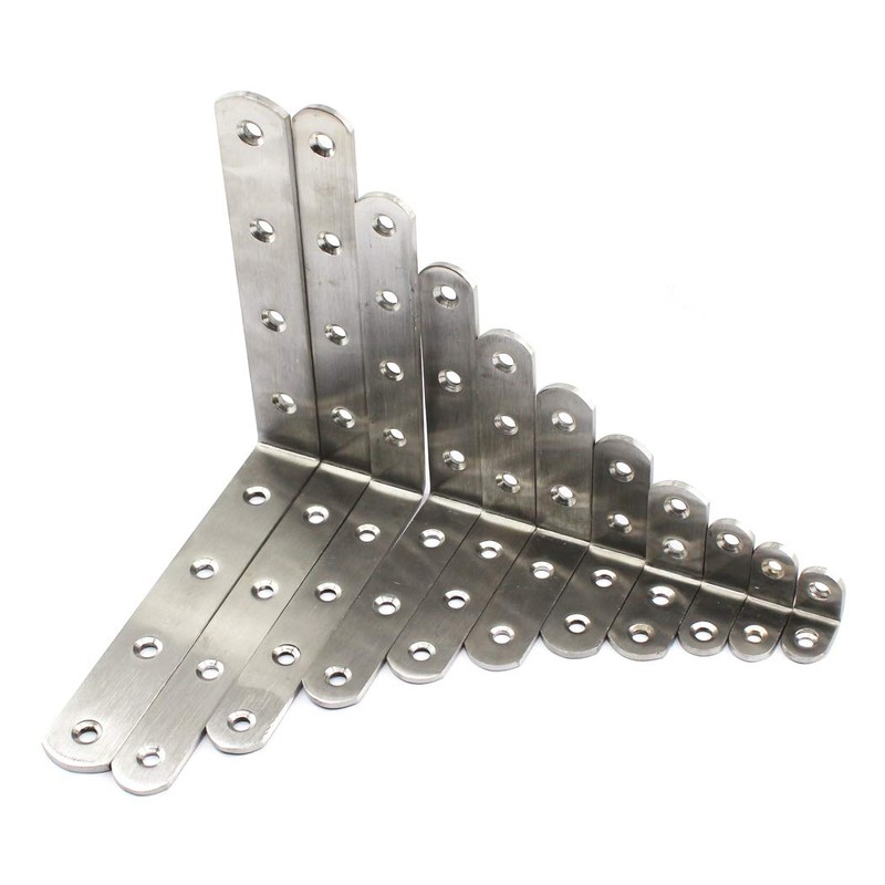 (10 Pieces) 50x50x3mm Angle Connector Corner Brackets (Thickness 3mm) Stainless