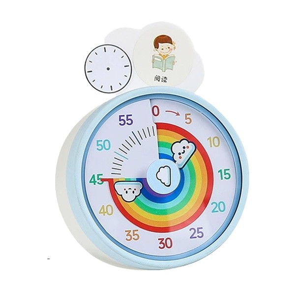DFsucces Visual Timer, Rainbow Pattern, 60 Minutes Countdown Timer, Desk