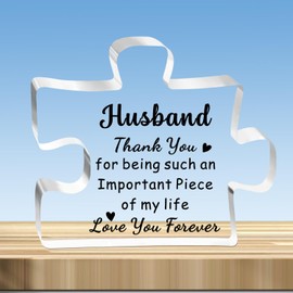 JMIMO Husband Gifts,Husband Birthday Gifts Christmas Valentine's Day Anniversary Puzzle Presents for Husband - Thank You For Being Such An Important Piece Of My Life