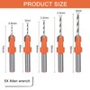 Countersink Drill Bit, 5 Countersink Drill Bit Sets with 5