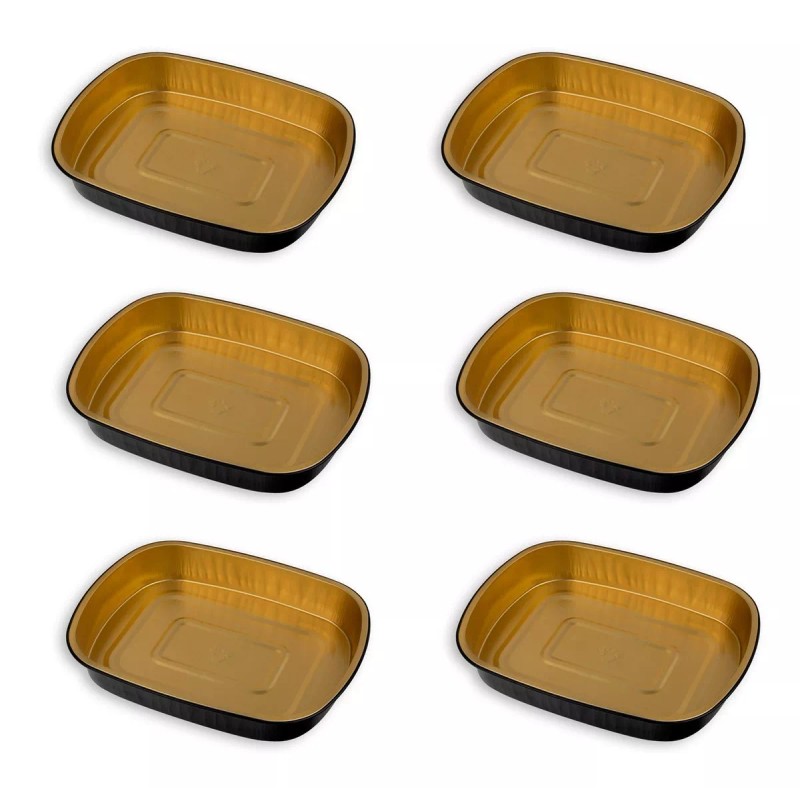 Cronos Contenedor De Aluminio Con Tapa Transparente (6 Pack) 16