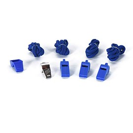 American Whistle Corporation Personal Safety Whistles with Lanyards - Emergency Whistles Family Pack (Blue)
