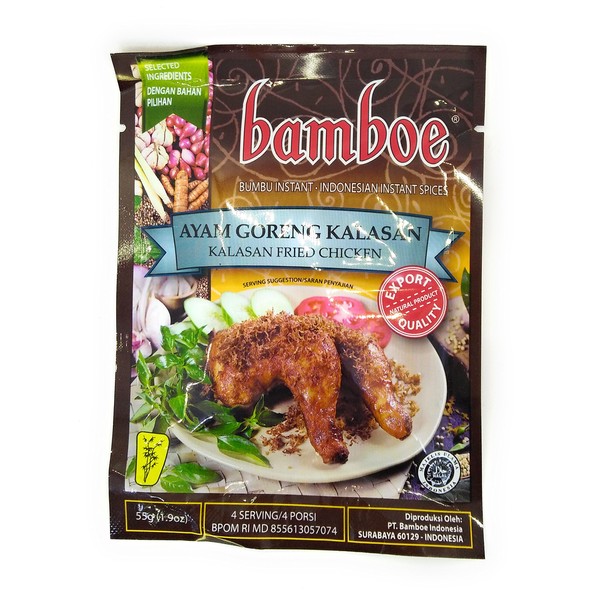 Bamboe Bumbu Ayam Goreng Kalasan (Fried Chicken), 55 Gram (Pack of 6)