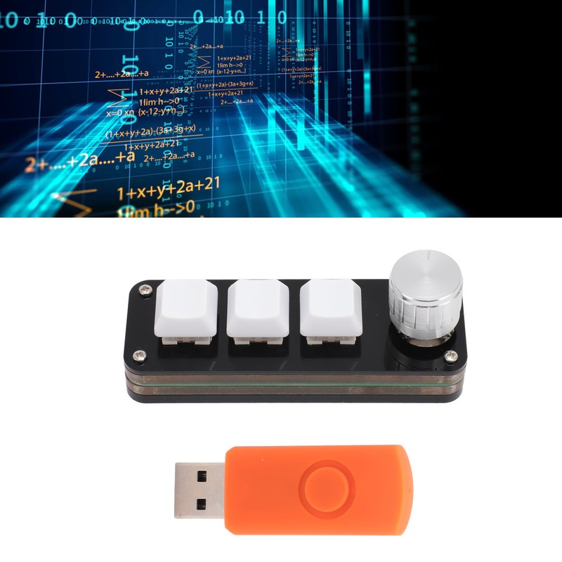 Mini 3 Key Keypad with Knob Custom Programming Hot Swappable