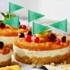 stidsds Solid Green Cupcake Toppers Flags Mini Small Plain Green