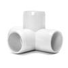 QWORK 4 Way 1/2" Tee PVC Fitting Elbow,10 Pack PVC