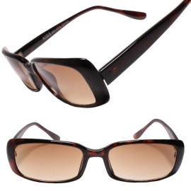 KISS Old Stock 90s Y2k Vintage Slim Rectangular Angular Frame Tortoise Sunglasses