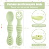 Juego de 6 Cucharas Masticables de Silicona Pequeños, Cucharas para