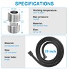 Dreyoo Matte Black Shower Head Hose with Extension Connector, 39