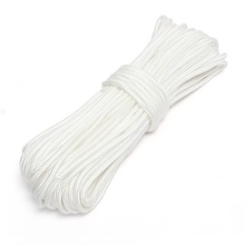 XINSHUNCAN Nylon Rope, 1/3 inch 50FT Nylon Poly Rope Utility Cord Strong Polyester for Camping, Hiking, Clothesline, Tie, Flag Pole, Marine, Outdoor Swing (8mm White)