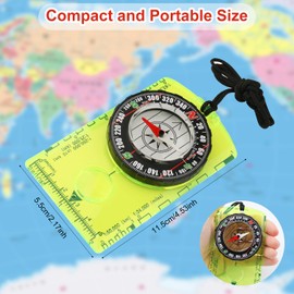 Navigation Compass, Orienteering Compass, Multifunctional Magnetic Hiking Compass with Adjustable Lanyard for Expedition Map Reading, Navigation, Orienteering, Survival