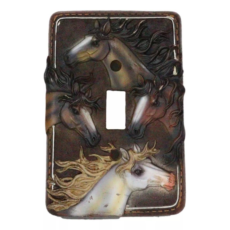 Ebros Gift Set of 2 Western Rustic 4 Colorful Wild