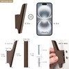 FCOWK Wall Hooks 4 Pack Coat Hooks Mounted Walnut Wood