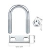 sourcing map 1 Set M8 Round U-Bolt Shackle Bolts Steel